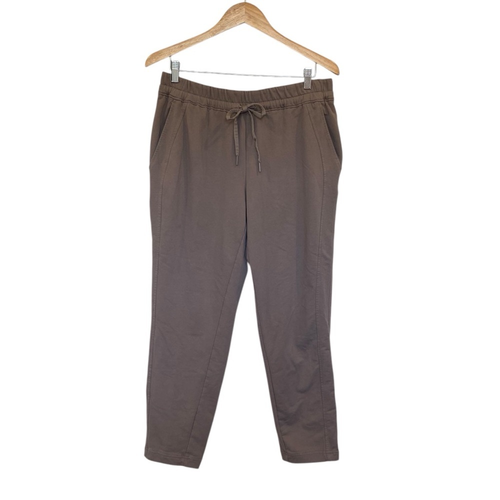 Athleta Straight Leg Soft Lounge Sweatpants In Taupe Size Large